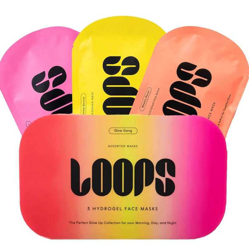 LOOPS Glow Gang Mask Set  Weekly Reset for Rejuvenation Double Take for Glowing Skin Sunrise Service for  Hydrating and Pore Refining  Safe for Sensitive Skin